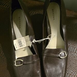 Merona Dark Brown Textured Loafers